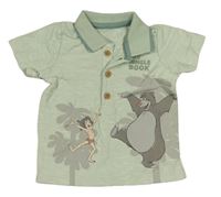 Světlemodré polo tričko s Mauglím a Balúem Disney 