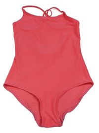 Neonově růžové jednodílné plavky zn. H&M