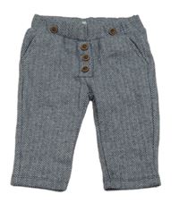 Tmavomodro-bílé vzorované kalhoty zn. C&A