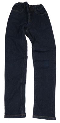 Tmavomodré slim fit rifle H&M