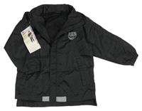 Nové - Černá šusťáková jarní bunda s ukrývací kapucí Top Sport 