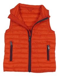 Červená šusťáková prošívaná zateplená vesta Dunnes