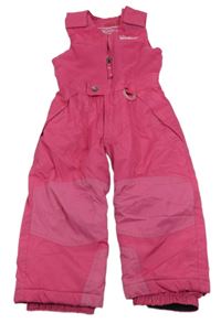 Růžové šusťákovo/fleecové laclové oteplovačky Watherproof