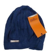 Nové - Tmavomodrá pletená vzorovaná čepice Trussardi 