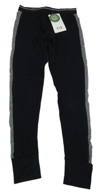 Nové - Černo-šedé legíny C&A