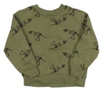 Khaki mikina s dinosaury H&M