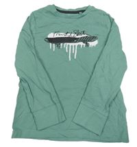 Zelenošedé triko se skatem C&A