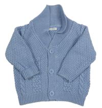 Světlemodrý vzorovaný propínací svetr Next