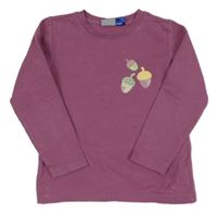 Fialovorůžová mikina se žaludy Lupilu