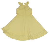 Žluté šaty se síťovaným pruhem Lipsy London