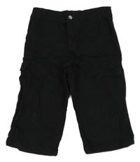 Černé riflové kraťasy Fars