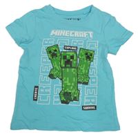 Tyrkysové tričko Minecraft