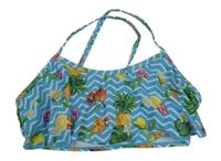 Světlemodrá vzorovaná plavková podprsenka s ovocem Alive 