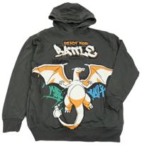 Tmavošedá mikina s Pokémonem a kapucí George 