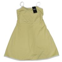 Nové - Žluto-bílé šaty se všitými kraťasy New Look