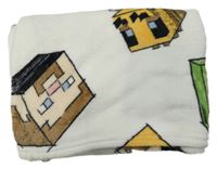 Bílá chlupatá deka Minecraft 
