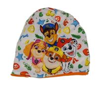 Bílá plyšová podšitá čepice s Paw Patrol Nickelodeon