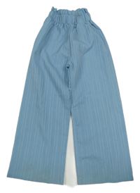 Modré vzorované culottes kalhoty 