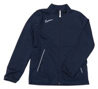 Tmavomodrá propínací funkční sportovní mikina s logem Nike