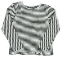Bílo-černé pruhované triko zn. H&M