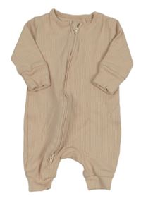 Pudrový žebrovaný overal Next