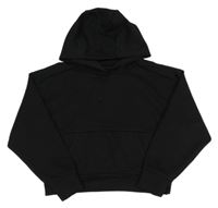 Černá crop mikina s kapsou a kapucí COOL KIDS
