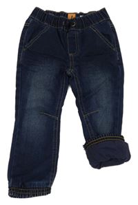 Tmavomodré cuff podšité rifle PUSBLU