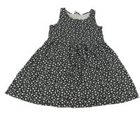 Černo-bílé kytičkované šaty H&M