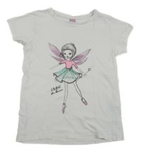 Bílé tričko s vílou dopodopo