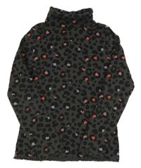 Tmavošedo-černo-barevný vzorovaný žebrovaný rolák M&S