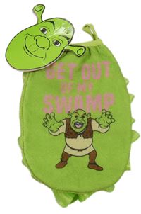 Nové - zelená froté žínka - Shrek