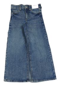 Nové - modré wide leg waist rifle H&M