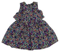 Tmavomodro-barevné květované šaty George