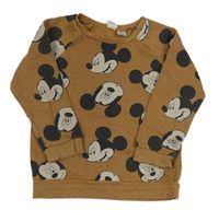 Hnědá mikina s Mickeym H&M