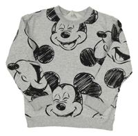 Šedá melírovaná mikina s Mickeym H&M