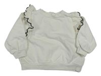 Bílá mikina s volánky H&M