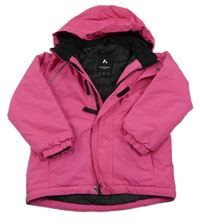Fuchsiová šusťáková zimní bunda s kapucí Name it