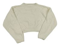 Smetanový crop svetr H&M