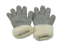 Šedé melírované zateplené prstové rukavice