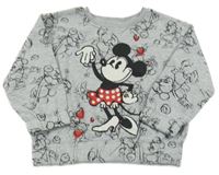 Šedá melírovaná mikina s Minnie Disney