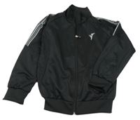 Černá sportovní propínací mikina s výšivkou