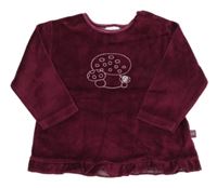 Vínové sametové triko s houbami