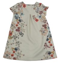 Béžové květované šaty Next