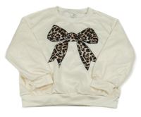 Smetanová mikina s mašlí Shein