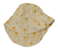 Béžový klobouk s králíky