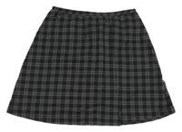 Černo-tmavošedá kostkovaná tepláková sukně H&M