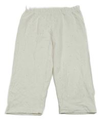 Bílé třpytivé capri legíny Yigga