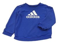 Safírová mikina s logem Adidas