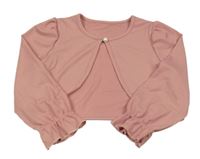 Starorůžové žebrované bolerko Shein