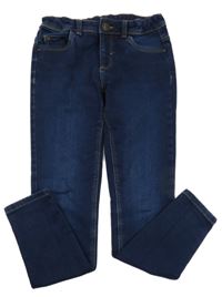 Tmavomodré teplákové skinny rifle C&A